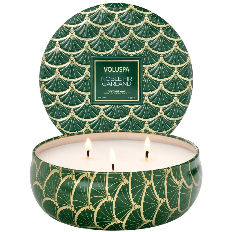 Voluspa 3-Wick Tin Noble Fir Garland (40 h)