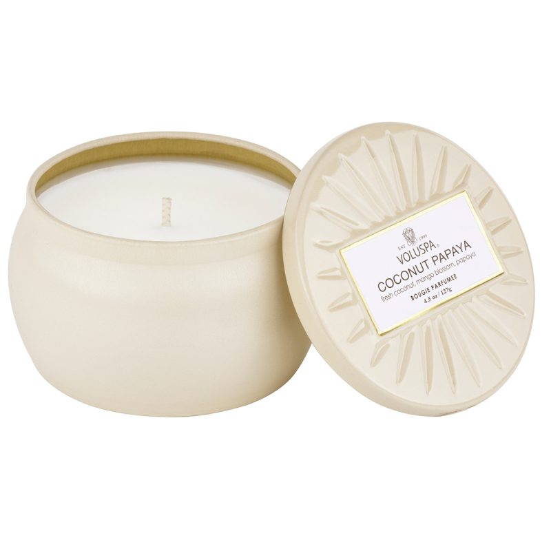 Voluspa Mini Tin Candle Coconut Papaya 25h