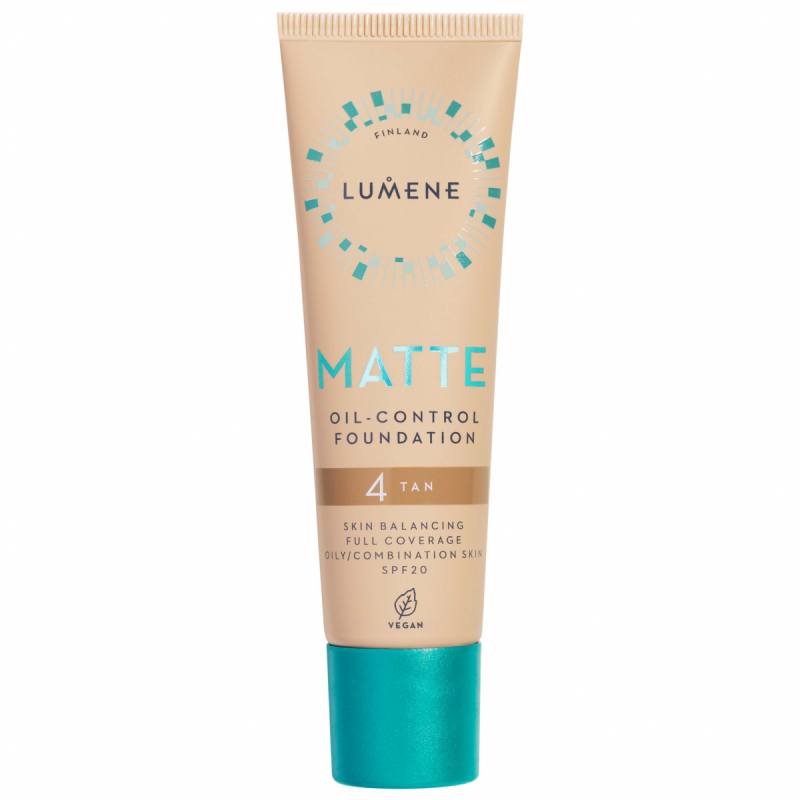 Lumene Matte Oil-Control Foundation SPF20 4 Tan (30 ml)