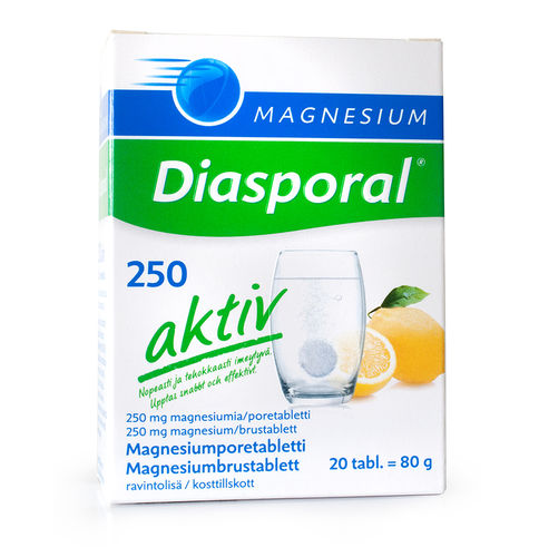 Magnesium Diasporal aktiv 20 poretablettia  KESTO: 31.10.2024