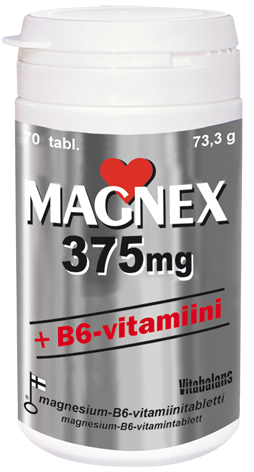 Magnex 375 mg + B6-vitamiini 70 tablettia