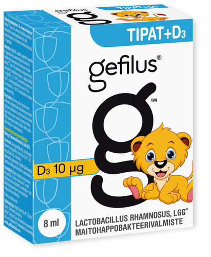 Gefilus + D3 tipat 8 ml