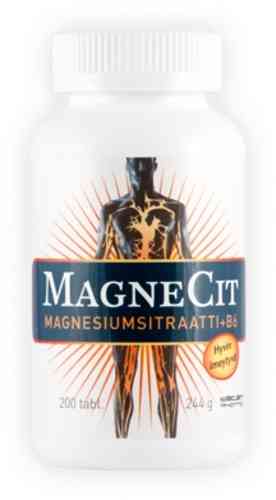 MagneCit magnesiumsitraatti-B6 200 tablettia