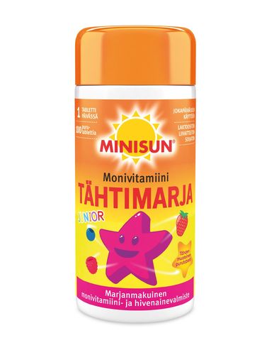 Minisun Monivitamiini Tähtimarja Junior 100 tablettia