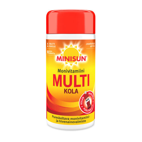 Minisun Monivitamiini Multi Kola 90 purutablettia