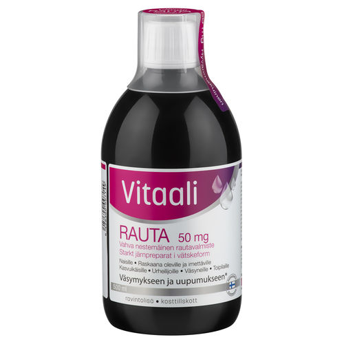 Vitaali Rauta 50 mg mustaherukka 500 ml