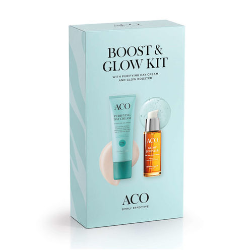 ACO Face Boost & Glow lahjapakkaus 50 ml + 30 ml KESTO 03/2025