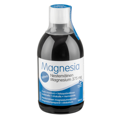 Magnesia Nestemäinen magnesium 375 mg 500 ml