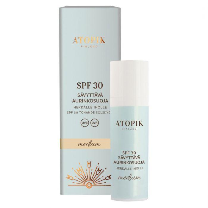 Atopik Sävyttävä Aurinkosuoja SPF30, Light Ja Medium