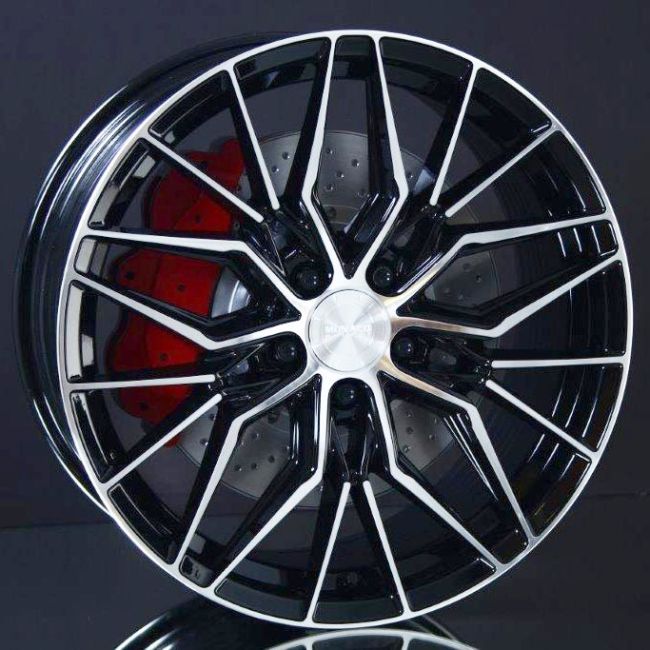 MONACO WHEELS FF2 BLACK POLISHED 8X18