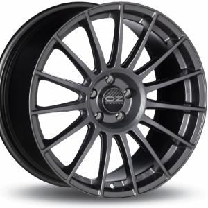 OZ Superturismo LM Matt Gun Metal Silver Lettering 7x17 4/100 ET42 B68