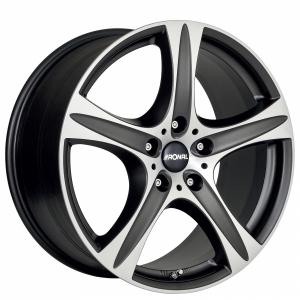 RONAL R55 Matt Black Polished 8.5x18 5/130 ET55 B71.6