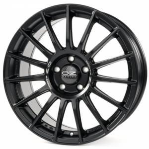 OZ Superturismo LM Matt Black Silver Lettering 7.5x17 4/100 ET35 B68