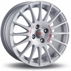 OZ Superturismo WRC White Red Lettering 7x17 4/108 ET42 B75