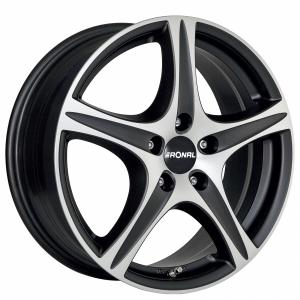 RONAL R56 Matt Black Polished 8x18 5/112 ET35 B76