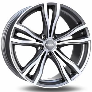 MAK X-Mode Gunmetal Machined Face 11.5x21 5/112 ET38 B66.6