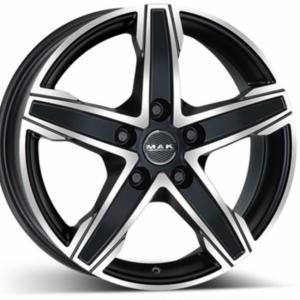 MAK King5 Matt Black Polished 6.5x16 5/118 ET55 B71.1