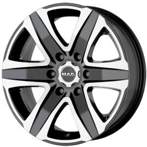 MAK Stone6 Black Polished 6.5x16 6/130 ET54 B84.1