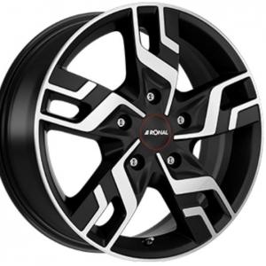 RONAL R64 Matt Black Polished 7x17 5/130 ET60 B78.1