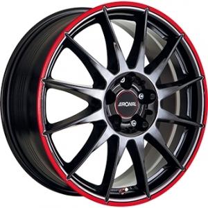 RONAL R54 MCR Gloss Black Red 7x16 5/100 ET38 B68