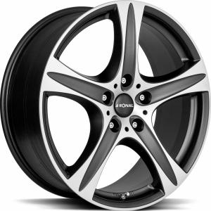 RONAL R55 SUV Matt Black front cut 8.5x18 5/130 ET43 B84.1