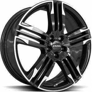 RONAL R58 MCR Jet Black WHITE rim 10x22 5/112 ET47 B66.6