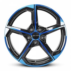 RONAL R66 Jet Black BLUE TINTED 8x19 5/112.0 ET35 B76