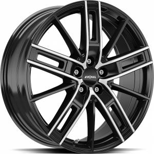 RONAL R67 Jet Black front cut 8.5x20 5/108 ET40 B76