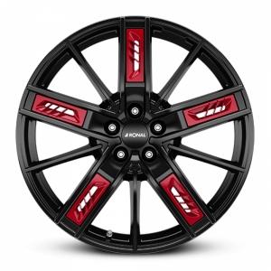 RONAL R67 Red Left Jet Black 8.5x20 5/108 ET40 B76