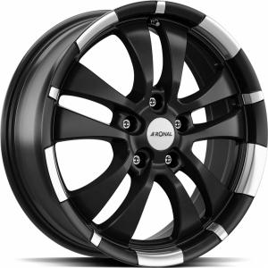 RONAL R59 Jet Black Matt rim LIP cut 7x16 5/100 ET38 B68