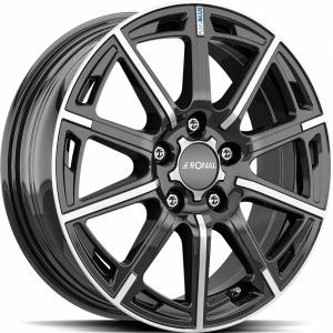 RONAL R60 Jet Black front cut 6.5x16 5/100 ET40 B68