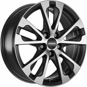 RONAL R61 Jet Black Matt front cut 7.5x17 5/108 ET55 B76