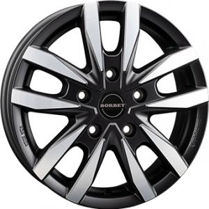 BORBET CW5 Dull Black Polished 6x16 5/130 ET68 B78.1