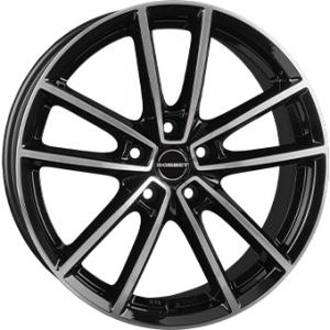 BORBET W Gloss Black Polished 8x18 5/112 ET44 B66.5