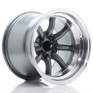 Japan Racing JR19 Gun Metal Machined LIP 7x14 4/100 ET0 B73.1