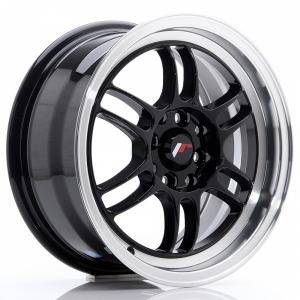 Japan Racing JR7 Gloss Black Machined LIP 8x15 4/100 ET35 B73.1