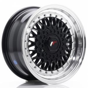 Japan Racing JR9 Gloss Black Machined LIP 7x15 4/100 ET20 B74.1