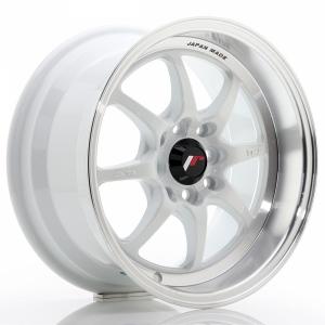 Japan Racing TF2 White Machined LIP 7.5x15 4/100 ET30 B73.1