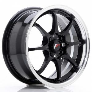 Japan Racing JR5 Gloss Black Machined LIP 7x15 4/100 ET35 B73.1