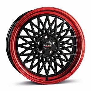 BORBET B Black Rim Red 7x17 4/108 ET20 B65.1