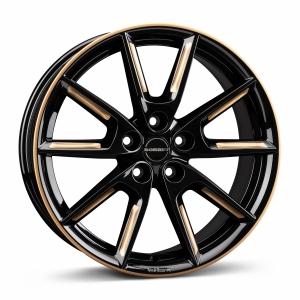 BORBET LX18 Black Glossy Gold Spoke Rim 8x18 5/112 ET40 B66.6