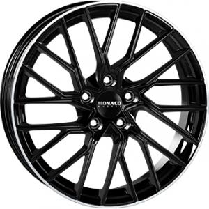 Monaco GP11 Gloss Black  Polished lip 8x18 5/112 ET28 B66.5