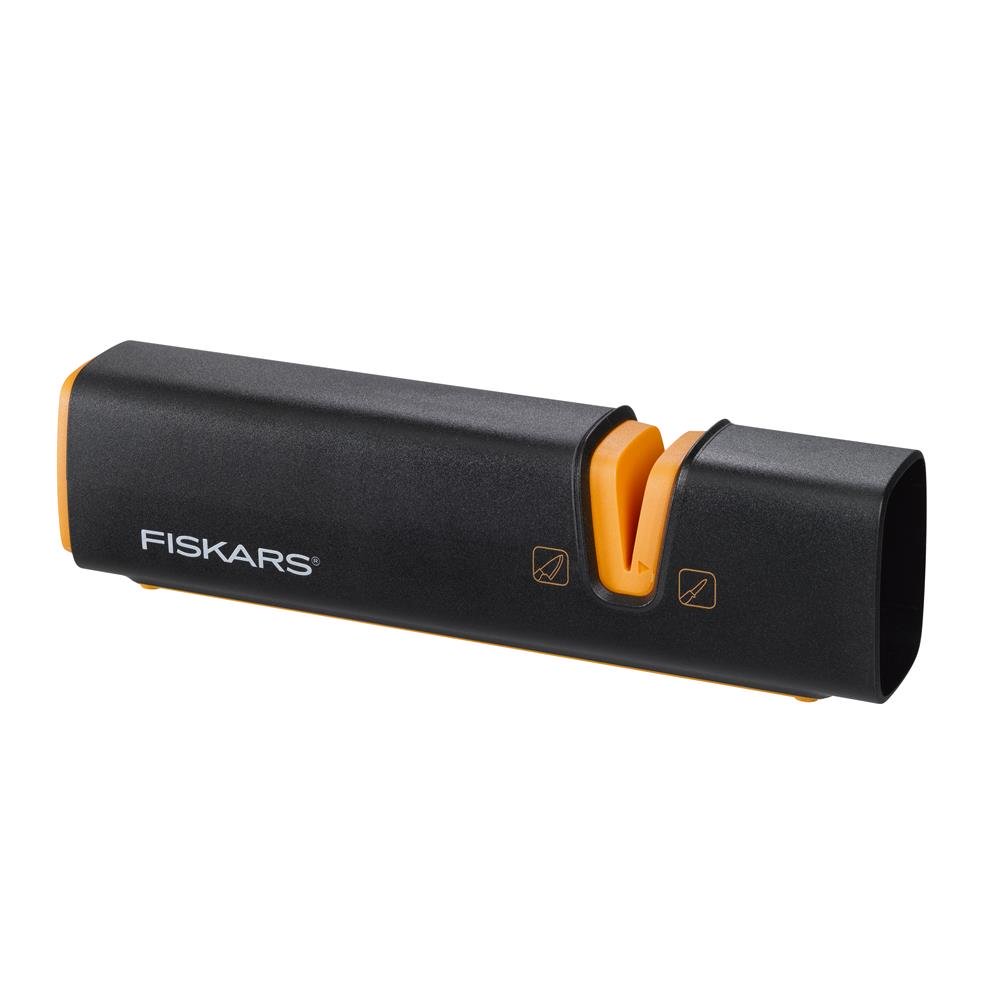 Fiskars Edge Roll-Sharp veitsenteroitin musta