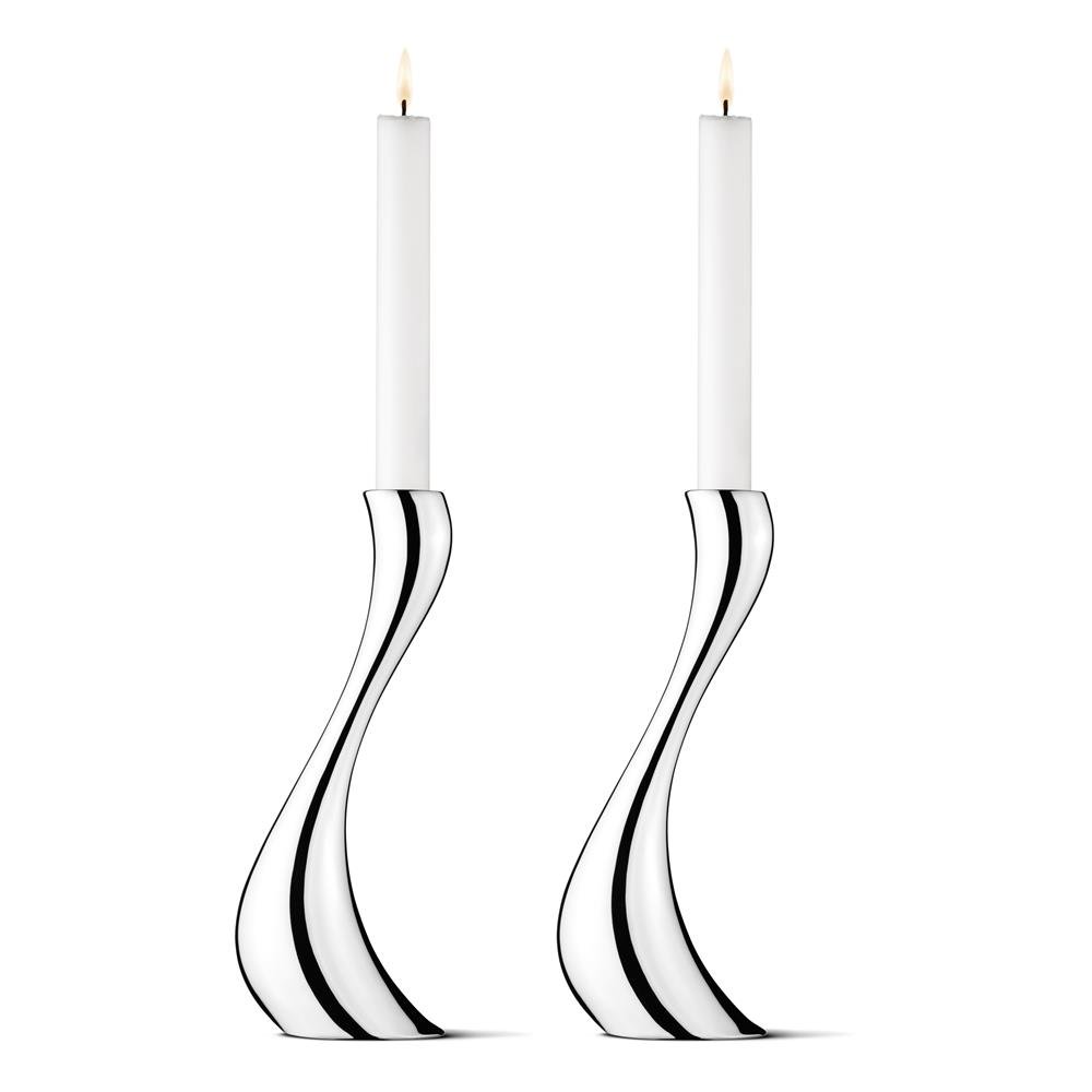 Georg Jensen Cobra kynttilänjalka 2 kpl iso, 24 cm