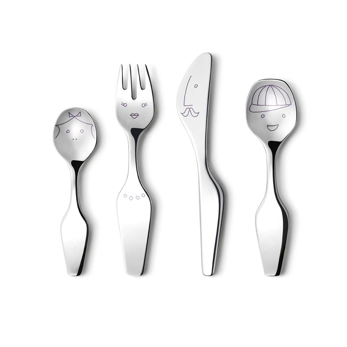 Georg Jensen The Twist Family -aterinsetti 4 osaa