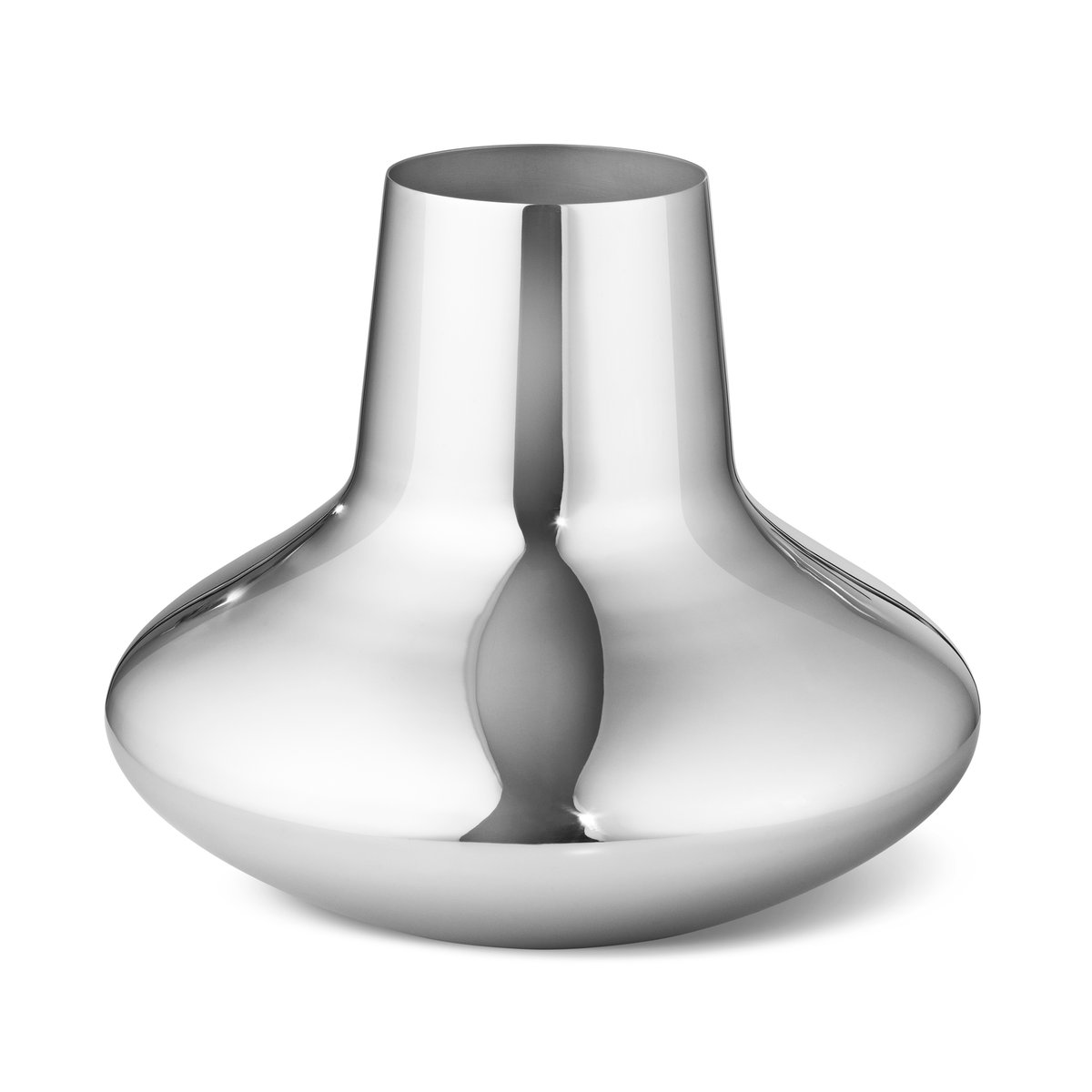 Georg Jensen Henning Koppel maljakko, ruostumatonta terästä Keskikoko, 18,5 cm