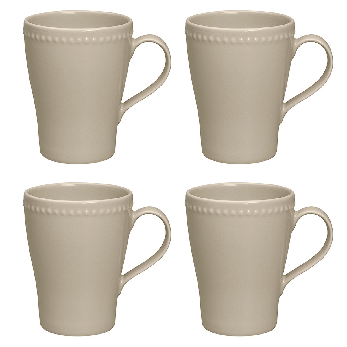 Scandi Living Dots muki 35 cl 4-pakkaus Beige