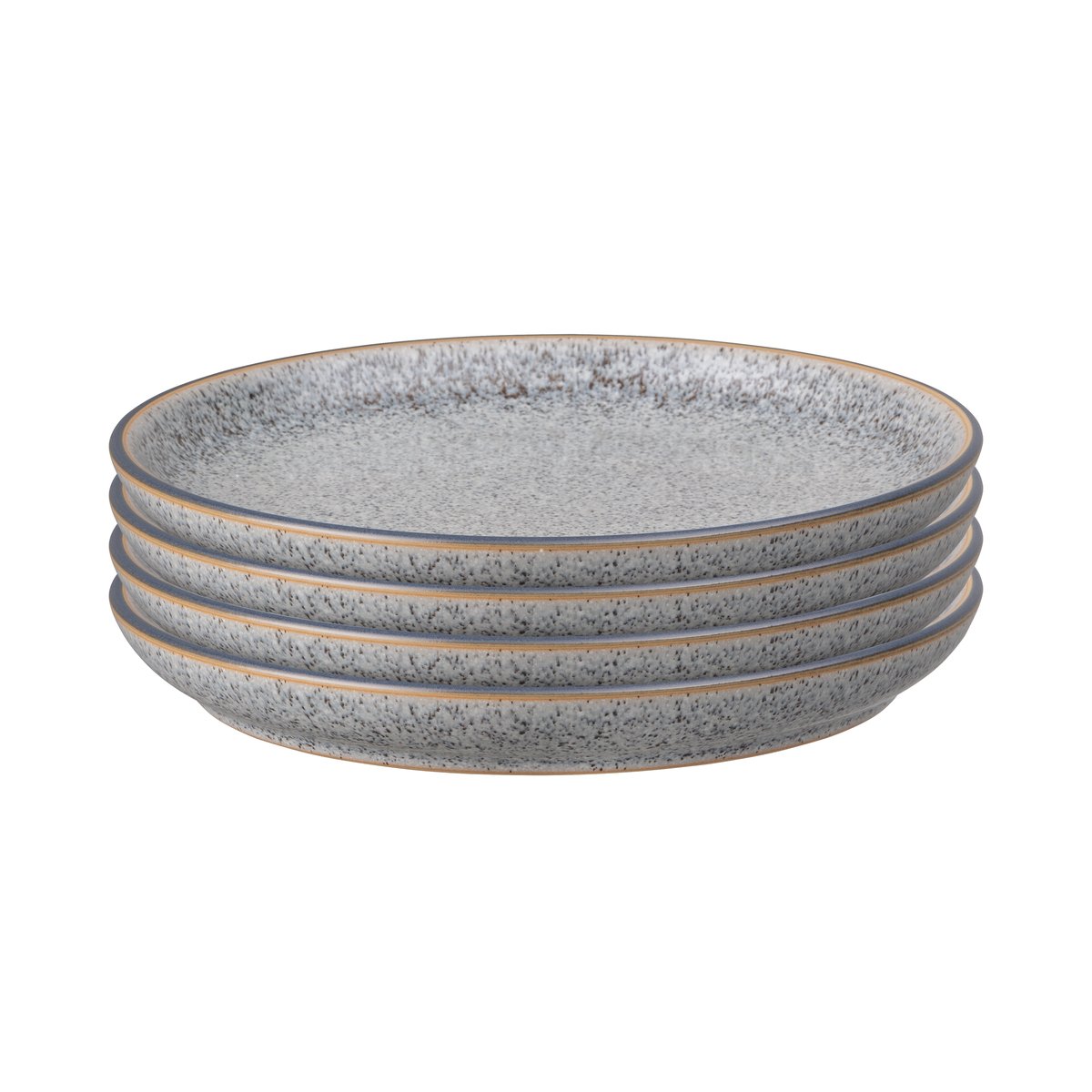 Denby Studio Grey lautanen 21 cm, 4-pakkaus Graniitti