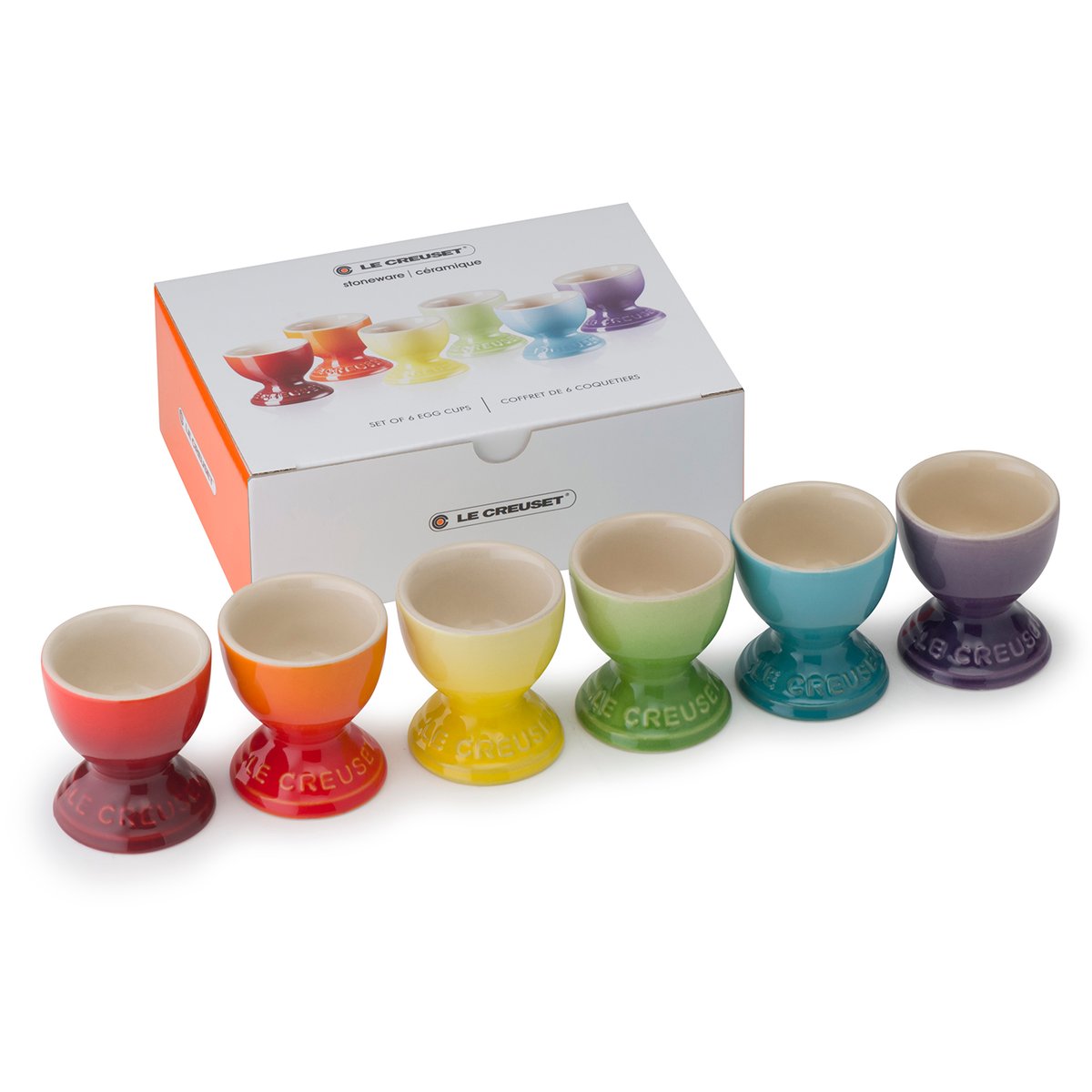 Le Creuset Le Creuset lahjasetti munakuppi 6-pakkaus Rainbow