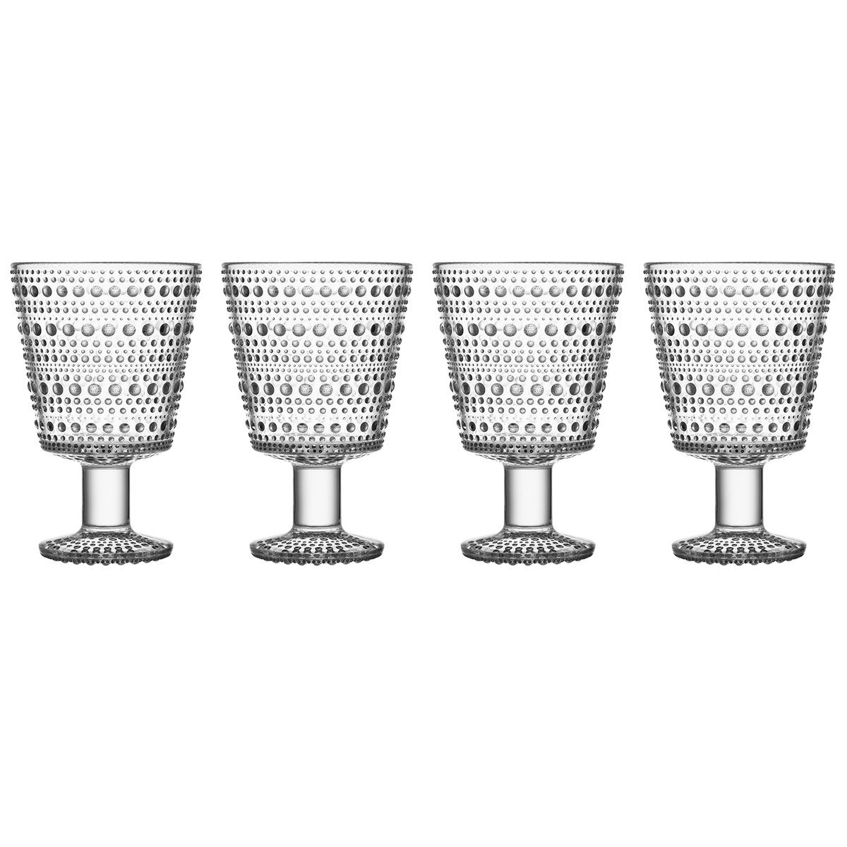 Iittala Kastehelmi jalallinen juomalasi 26 cl, 4-pakkaus Kirkas